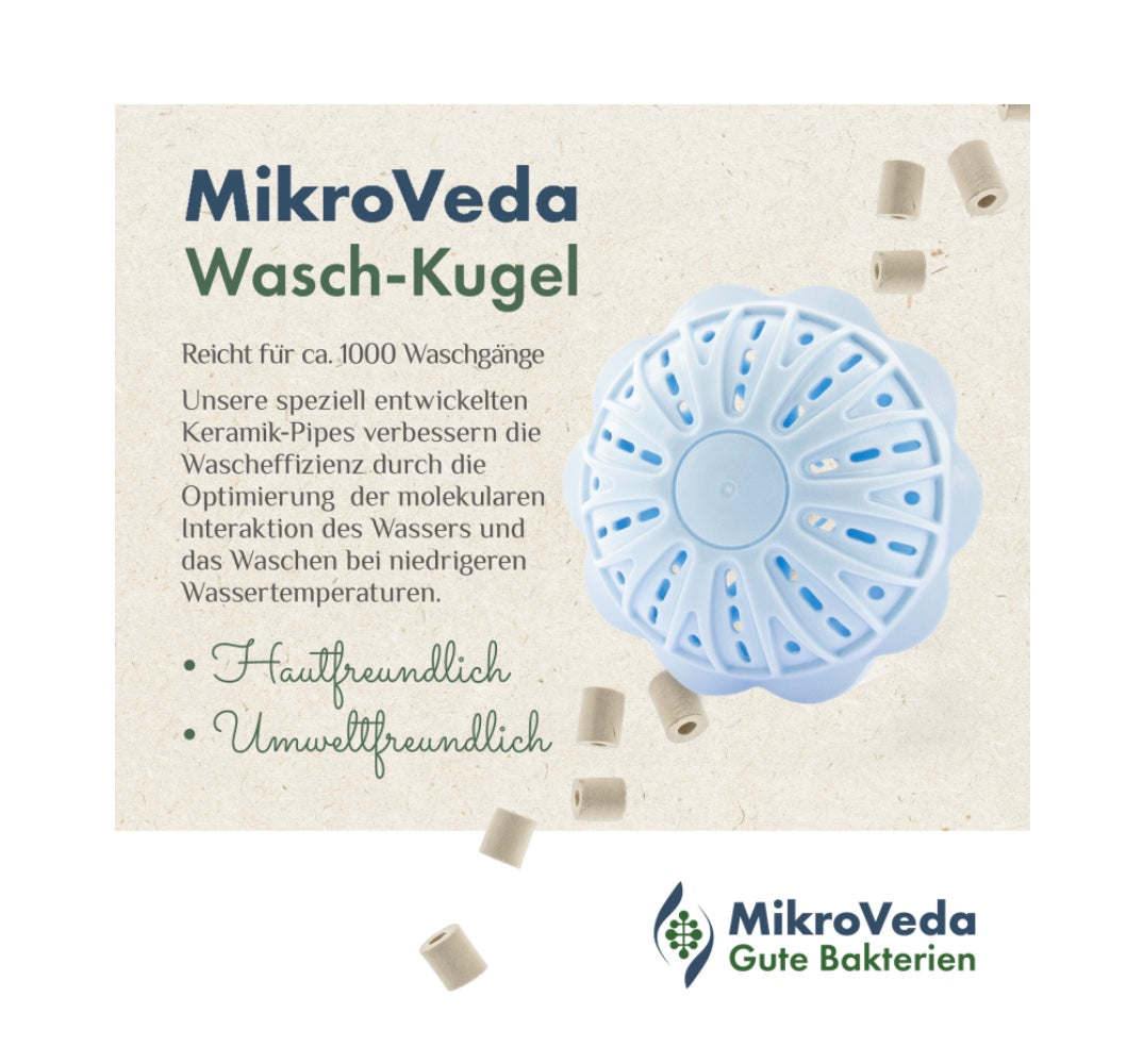 MikroVeda Waschkugel mit Mikroorganismen - KeramikChemiefrei und umweltfreundlich Waschen


MikroVeda Waschkugel mit MikroVeda Keramik-Pipes







Hygienisch saubere Wäsche ohne chemische Waschmittel - und ganz neb
