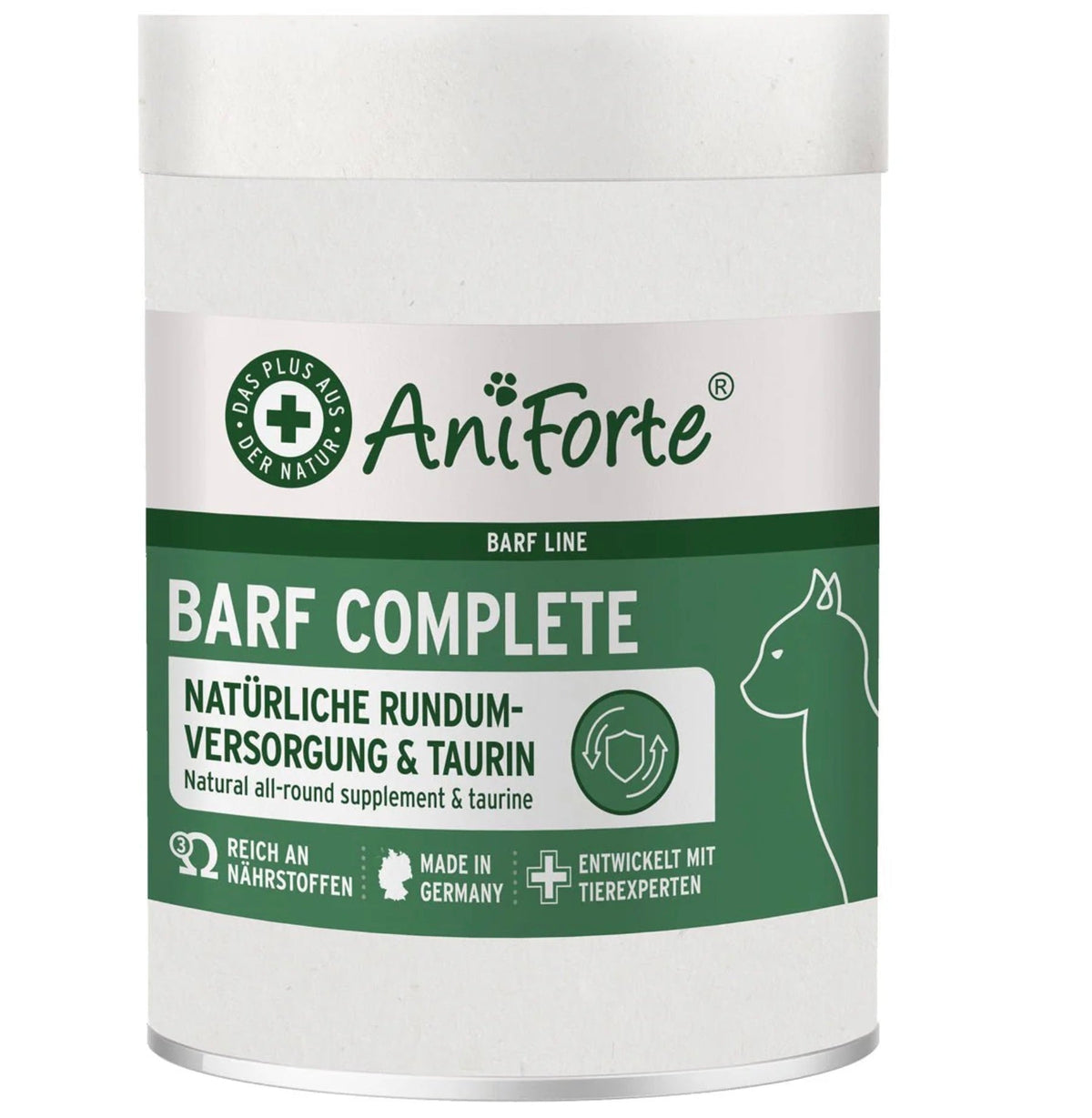 BARF Katze AniForte Complete bietet eine natürliche Rundumversorgung für Katzen mit hochwertigen Nährstoffen und essenziellem Taurin für ein gesundes Katzenleben.