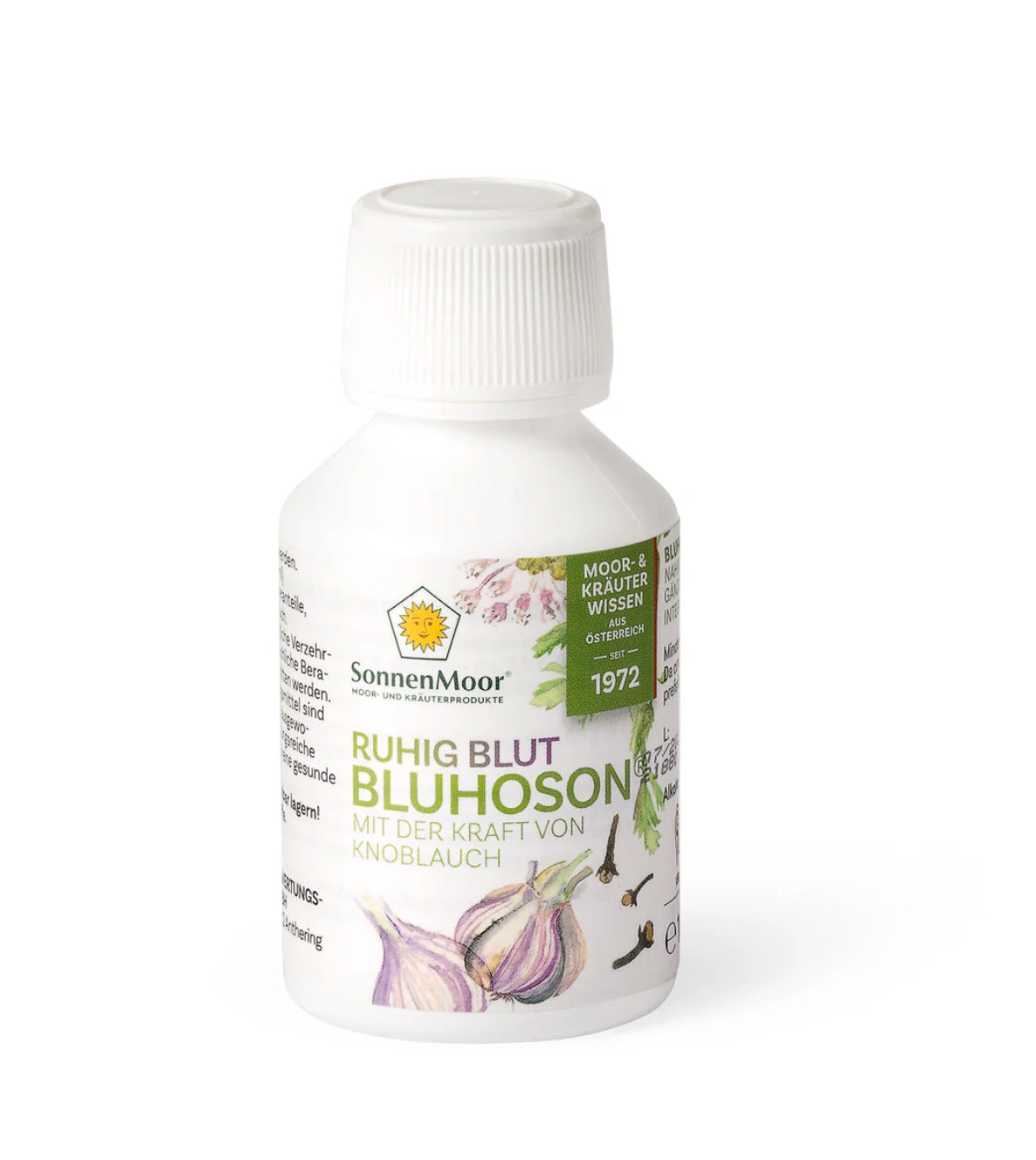 Entdecken Sie SonnenMoor Bluhoson®: Kräuterauszug zur natürlichen Blutdruckregulation und Förderung von Gehirnleistung und Wohlbefinden
