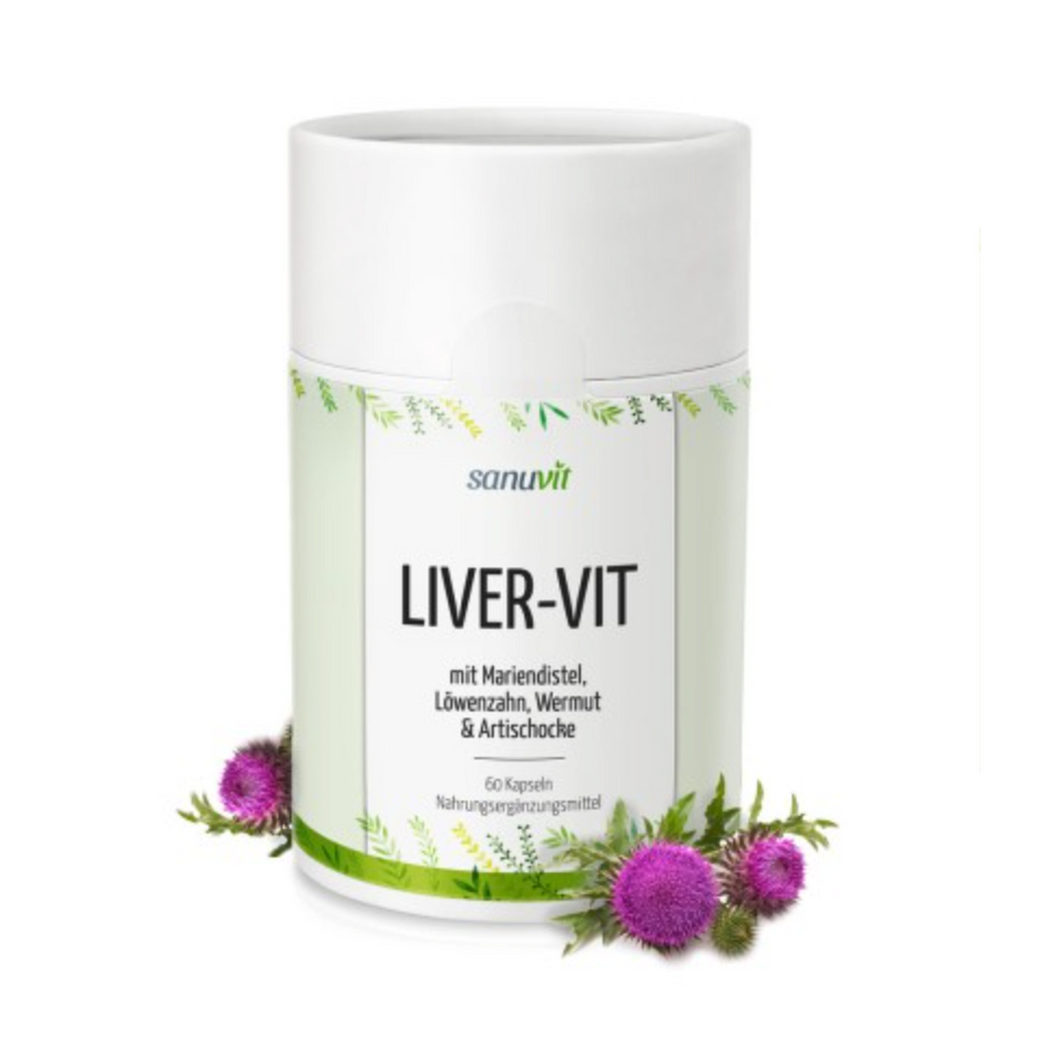 Sanuvit Leber Vital mit Silymarin 320 mg aus Mariendistel-Extrakt - 60 Kapseln
