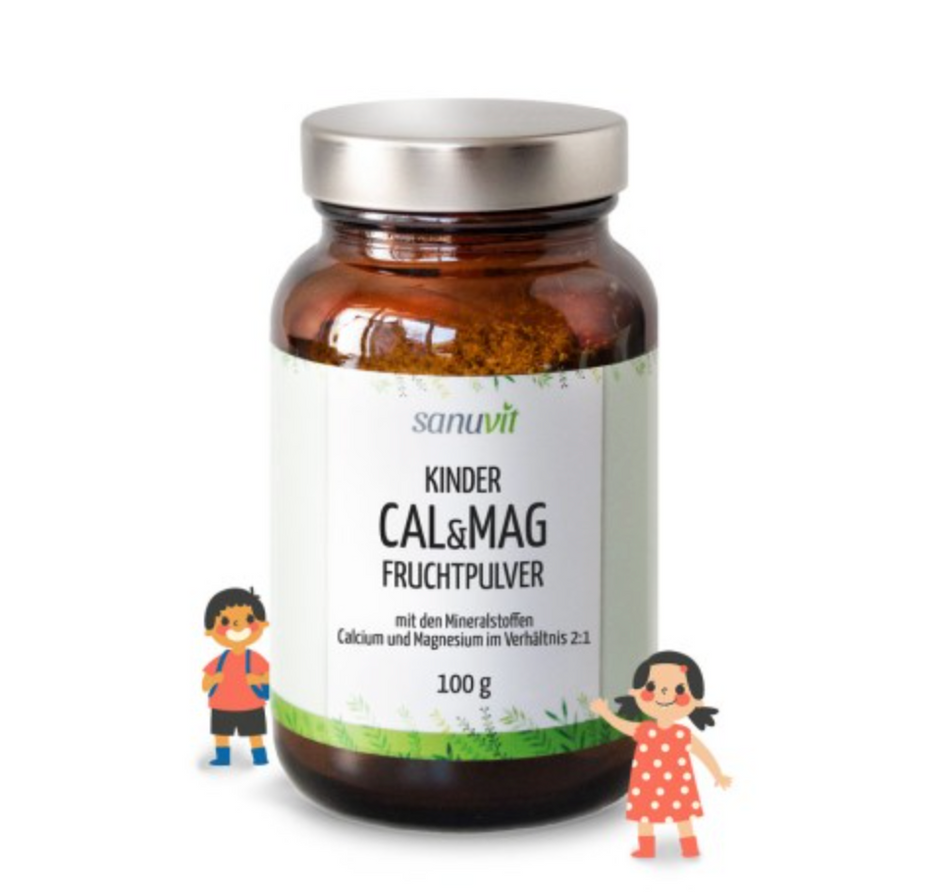 Sanuvit Magnesium & Calcium Fruchtpulver für Kinder- 100g