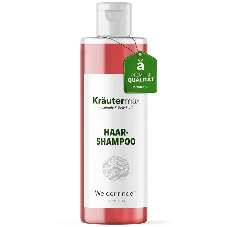Kräutermax Weidenrinde Shampoo mit Meersalz - 250 ml. Weidenrinde Shampoo mit Meersalz bietet natürliche Pflege mit heilenden Eigenschaften. Ideal für empfindliche Kopfhaut, fördert es Glanz und unterstützt Haarwachstum.