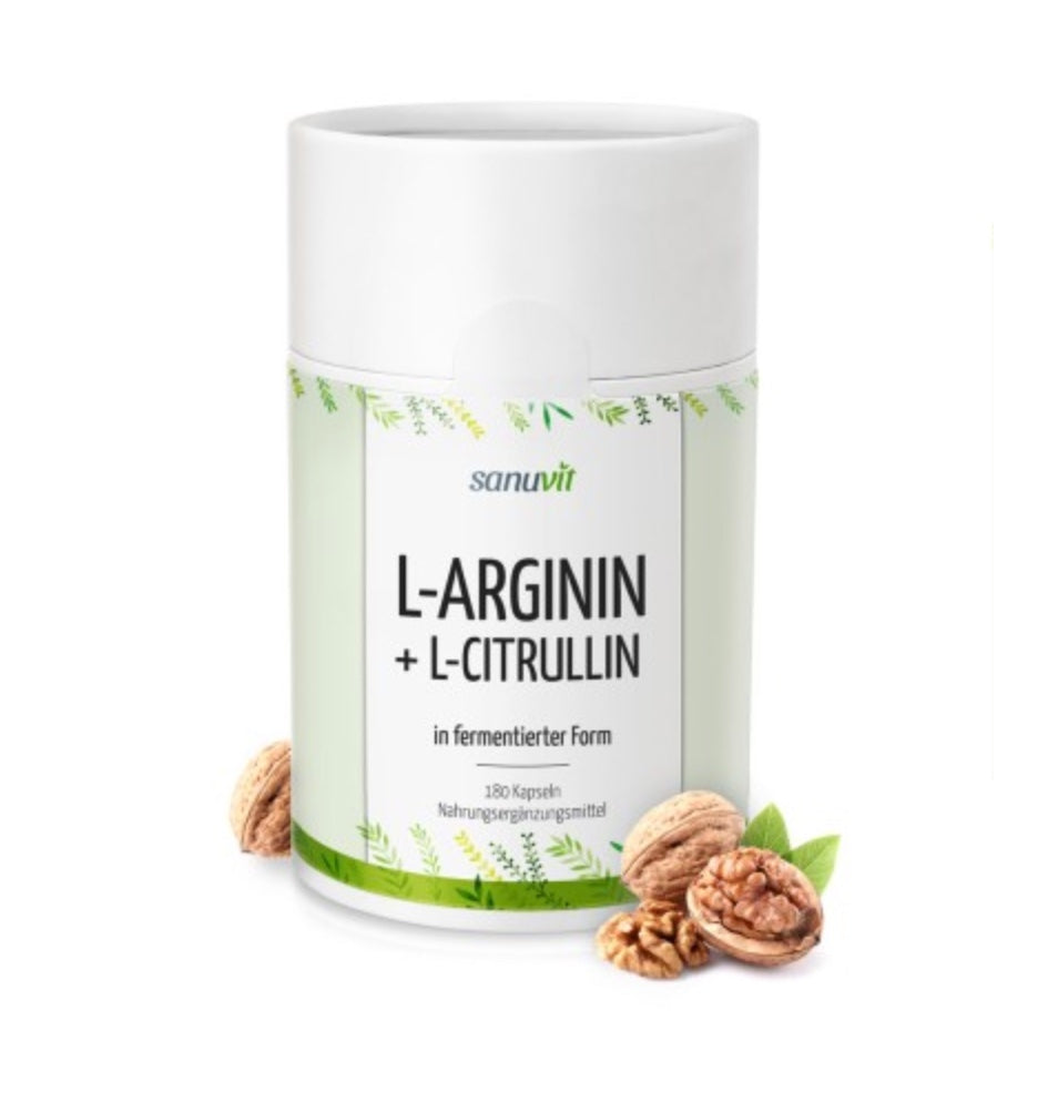 Kombination L‑Arginin und L‑Citrullin Kapseln – pflanzliche Kapselhülle, Aminosäurenpräparat zur gezielten Ergänzung der Ernährung und Proteinzufuhr