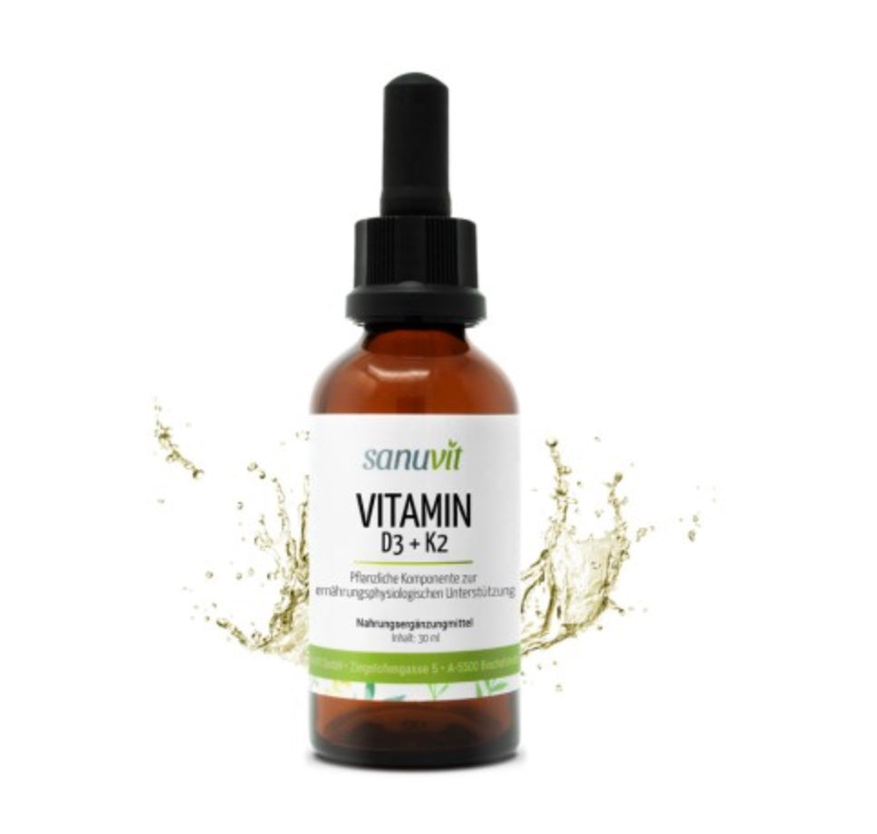 Vitamin D3 + K2 flüssig vegan für Kinder 800 IE - 30 mlDas Vitamin D, auch bekannt als das "Sonnenvitamin", spielt eine entscheidende Rolle in unserem Körper. 