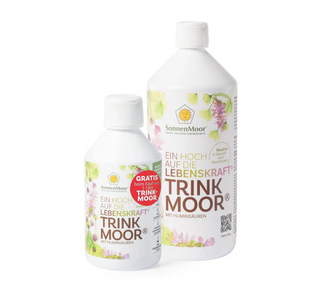AKTION SonnenMoor Trinkmoor verbessert Magen-Darm-Gesundheit mit veganen Zutaten und ohne künstliche Zusatzstoffe. Ideal für eine 50-Tage-Kur zur Unterstützung des Immunsystems.