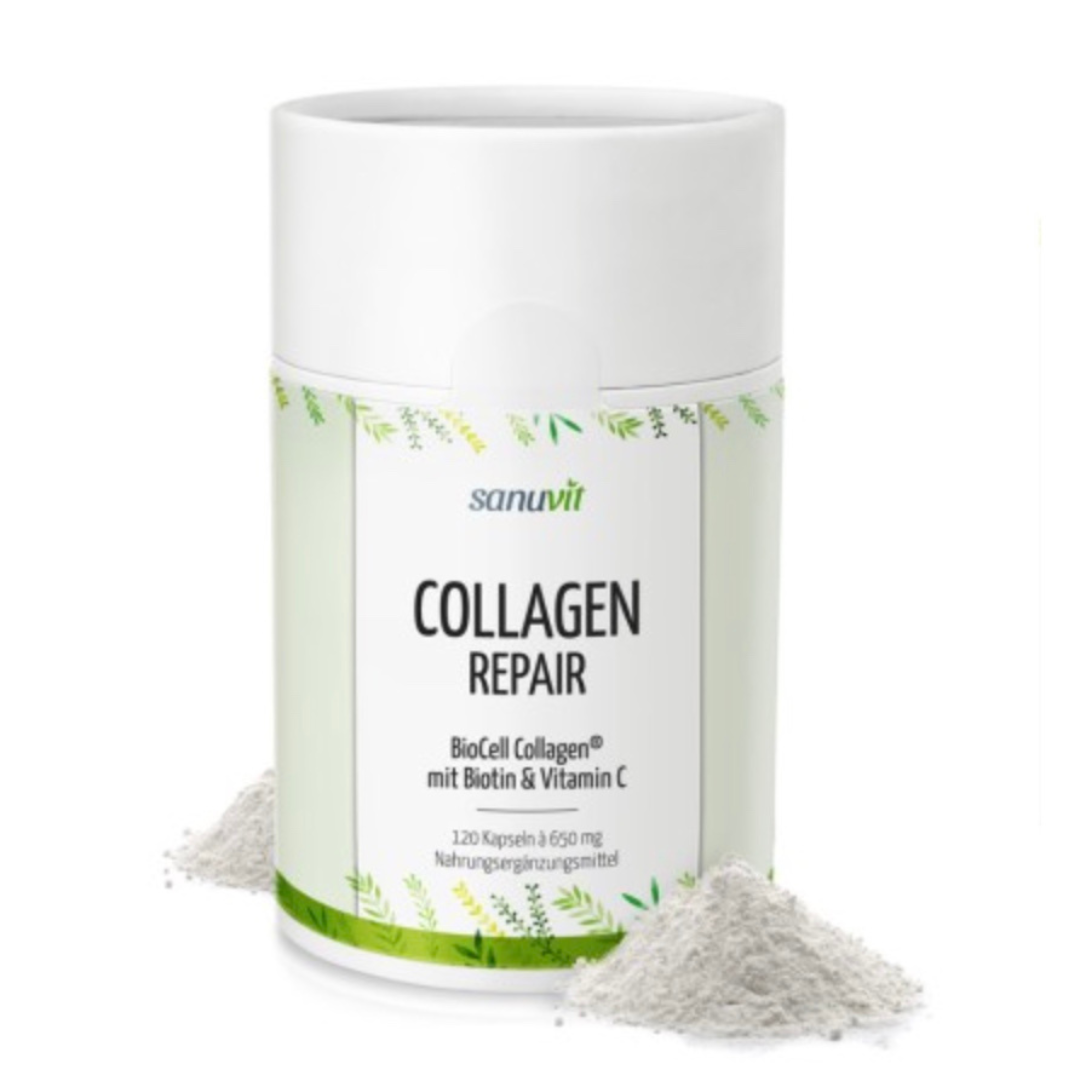Collagen BioCell® Kollagen Typ II + Hyaluronsäure + Biotin + Vitamin CBiocell Collagen ist ein patentiertes Nahrungsergänzungsmittel, das aus einer Kombination von Hydrolysat-Collagen Typ II, Hyaluronsäure und Chondroitinsulfat besteht
