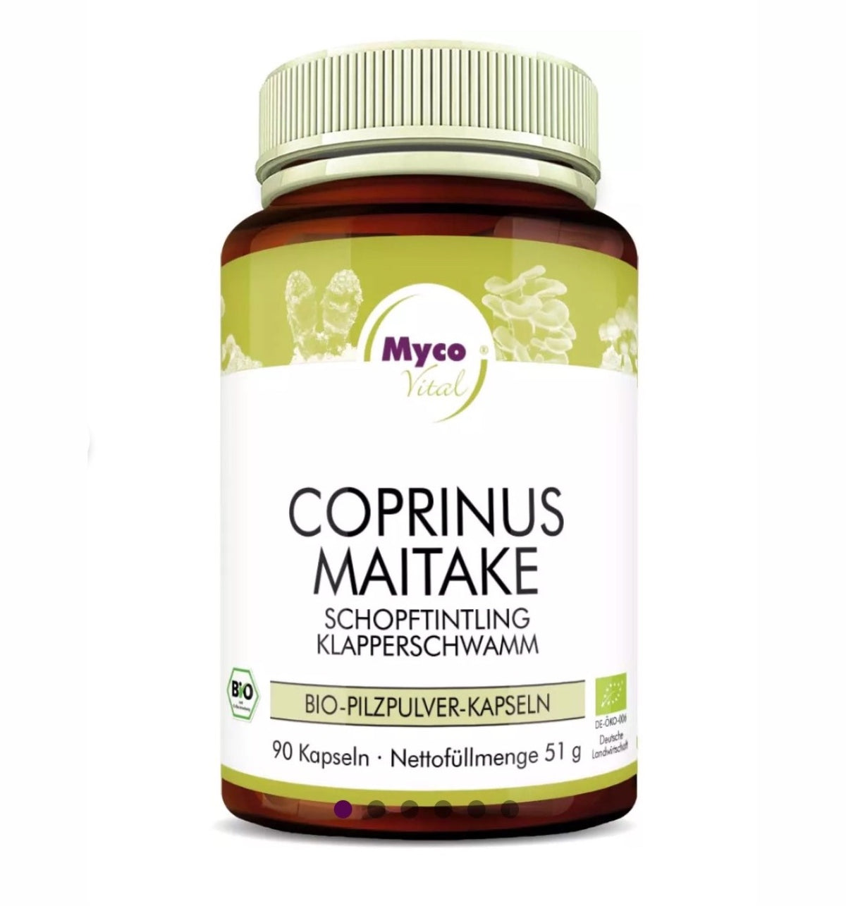 Bio Pilzpulvermischung aus Coprinus und Maitake – natürliche Kombination zweier Vitalpilze zur Unterstützung von Stoffwechsel, Immunsystem und Verdauung. Ideal als Ergänzung einer ausgewogenen, pflanzlichen Ernährung.