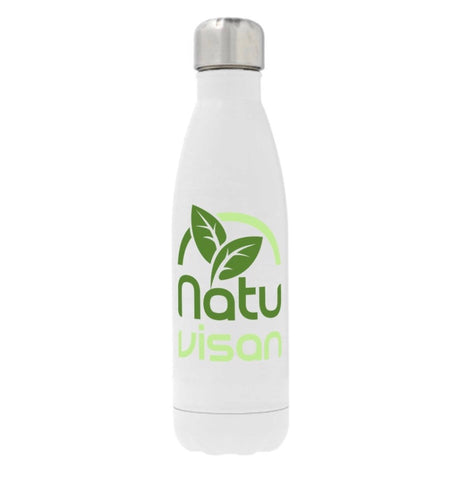 Nachhaltige Edelstahl-Trinkflasche 500 ml – hält Getränke 12 Stunden warm und 24 Stunden kalt, langlebig und BPA-frei von NATUVISAN
