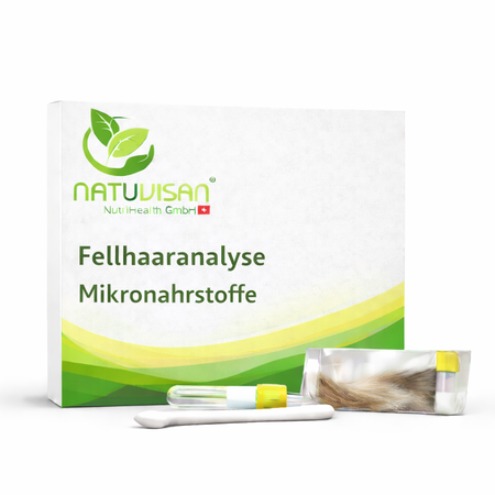 Mikronährstoffanalyse Testkit für Hunde, Katzen und Pferde – Fellhaarmineralanalyse 72 Parameter
