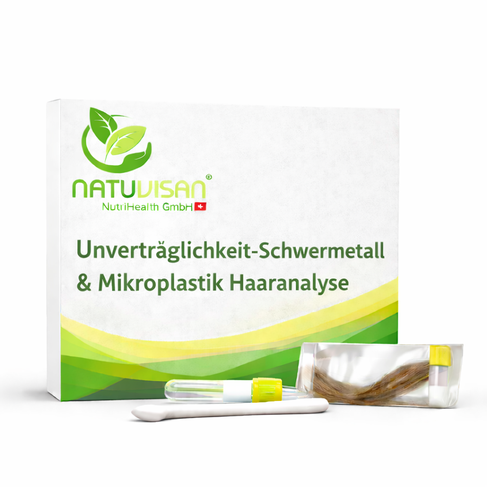 Kombi-Haaranalyse Testkit für Unverträglichkeiten, Schwermetalle und Mikroplastik
