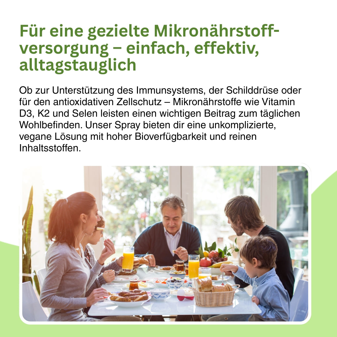 Natuvisan Hoch bioverfügbares Selen Spray – 50 µg pro Dosis, unterstützt normale Schilddrüsenfunktion und antioxidative Prozesse im Körper