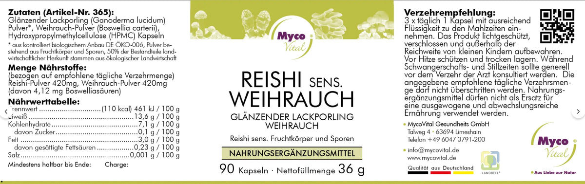 Reishi Pilz Pulver – natürlicher Vitalpilz mit Polysacchariden, Triterpenen und Mineralstoffen, unterstützt Immunsystem, Mikrobiom und antioxidativen Zellschutz.