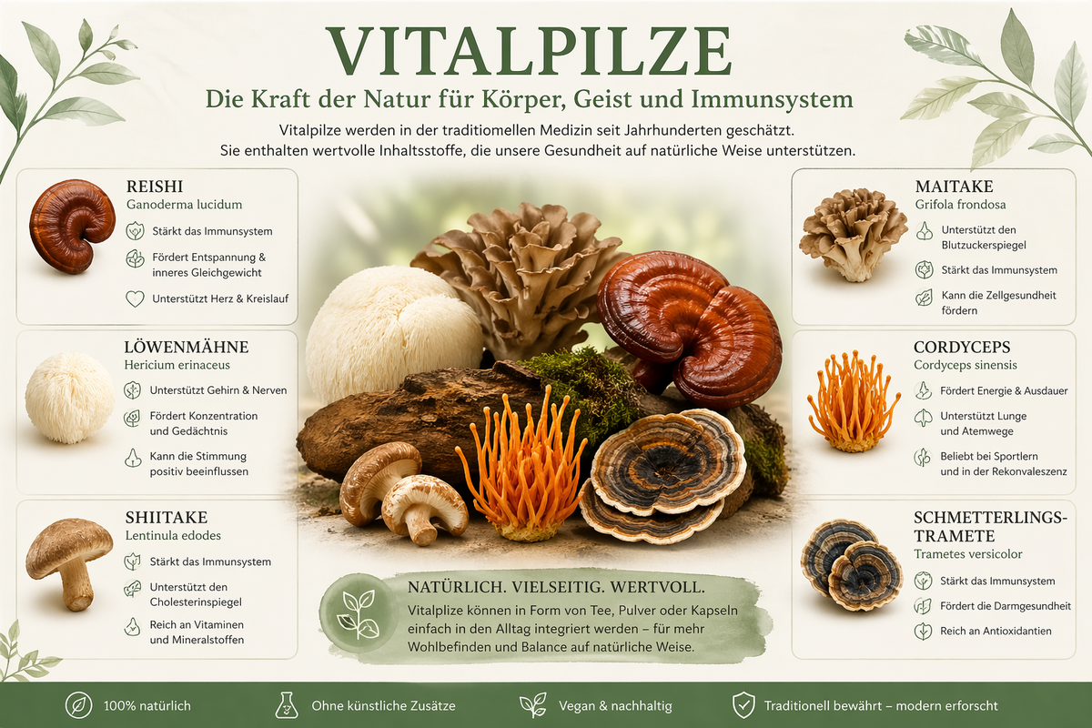 Mycovital Vitalpilze aus biologischem Anbau aus Deutschland