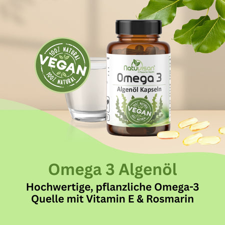 Algenöl mit 1000 mg DHA zur Unterstützung von Gehirnfunktion