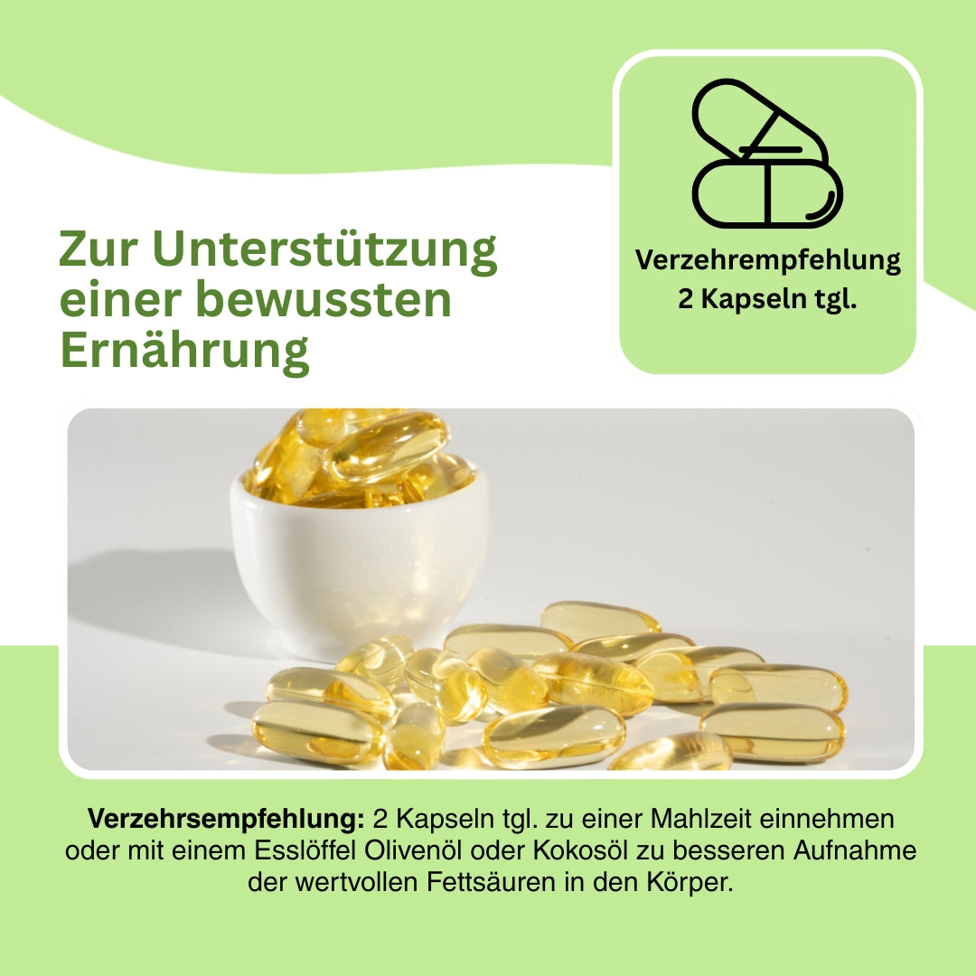 Omega 3 Fischöl für Sehkraft und kognitive Funktion