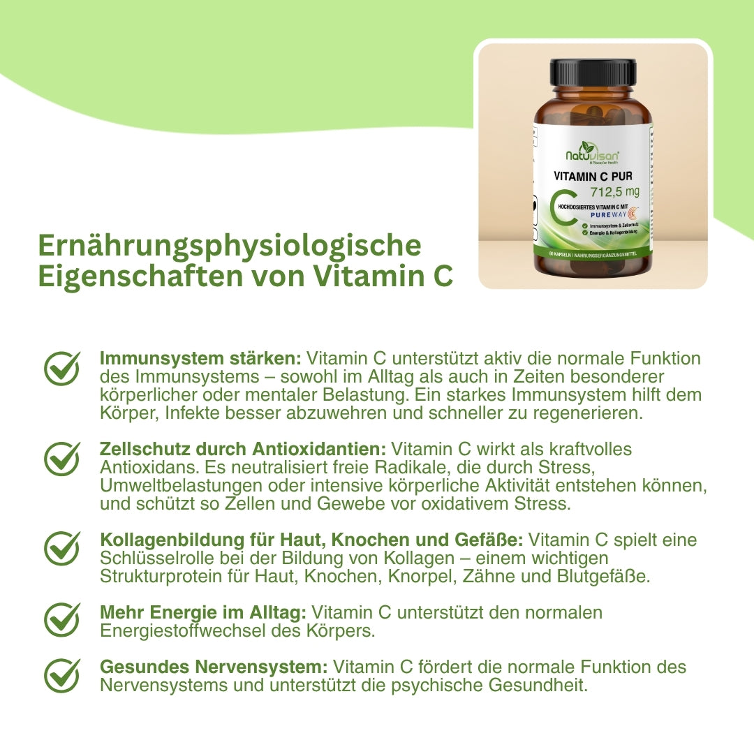 Hochdosiertes Vitamin C für Immunsystem und Zellschutz im Alltag