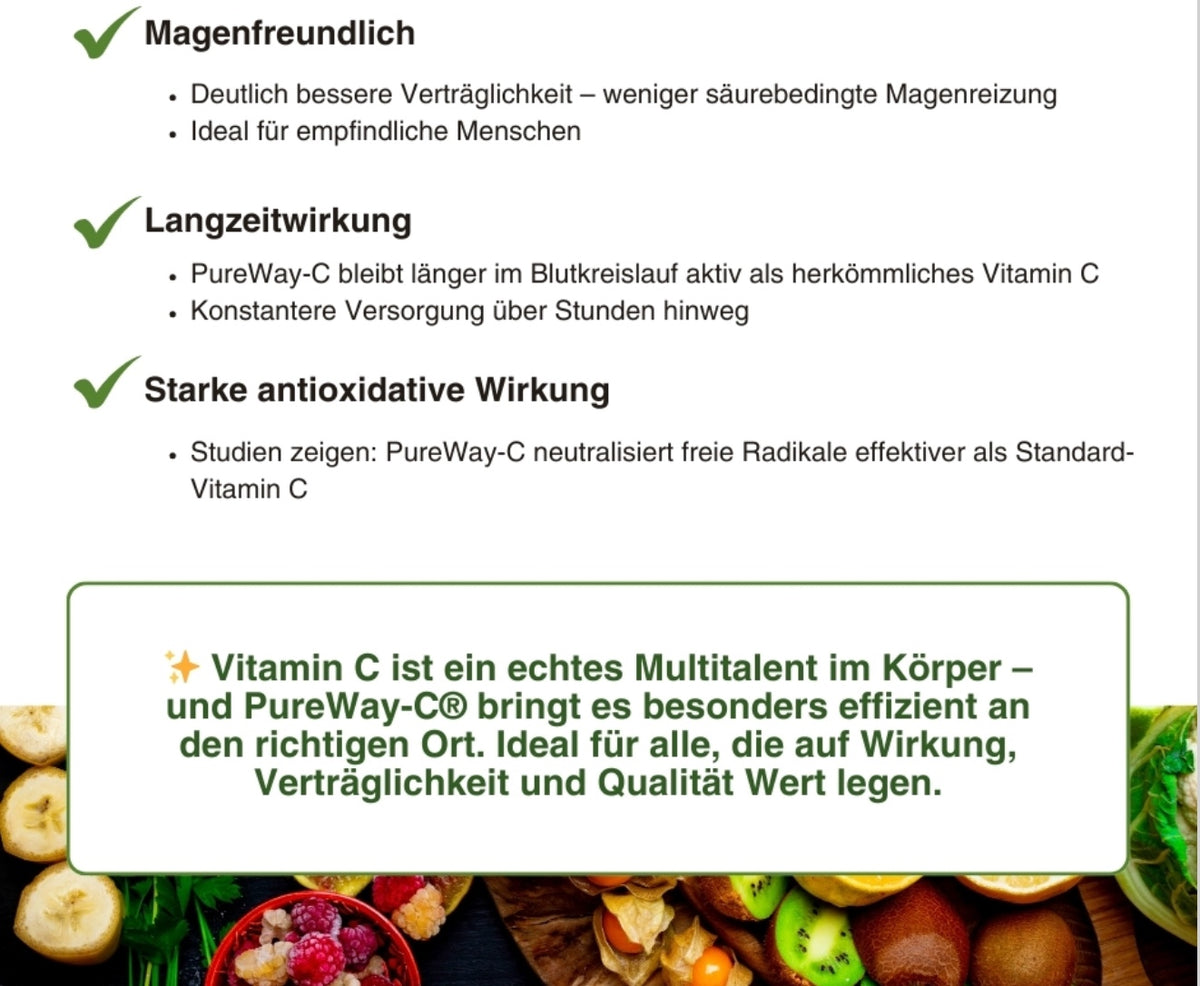 Vitamin C zur Unterstützung von Energie und normalem Stoffwechsel