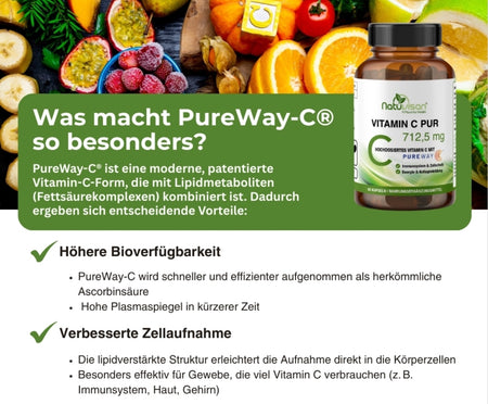 Vitamin C Nahrungsergänzung hochdosiert für tägliche Versorgung