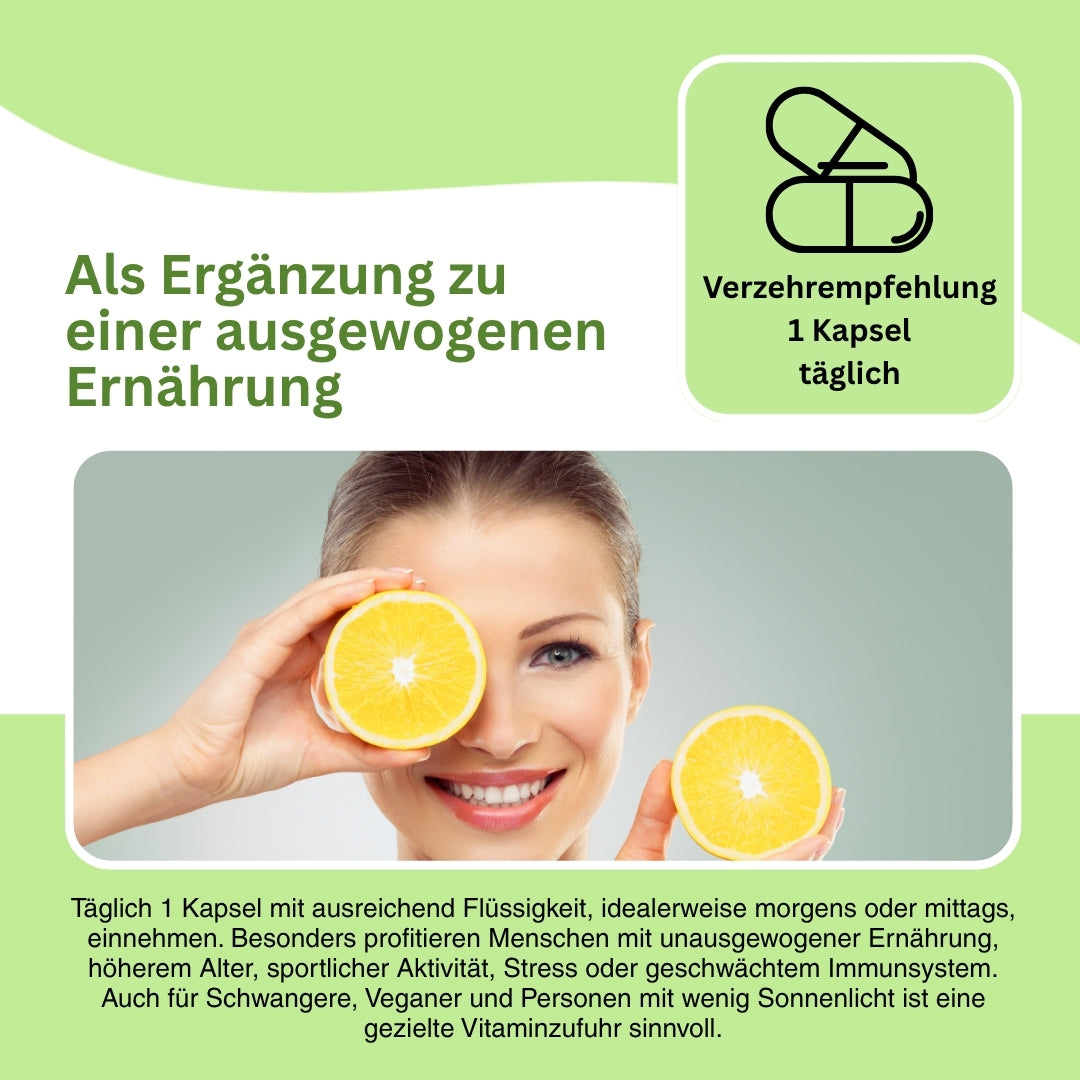 Vitamin C als Antioxidans zum Schutz der Zellen vor oxidativem Stress