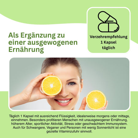 Vitamin C als Antioxidans zum Schutz der Zellen vor oxidativem Stress