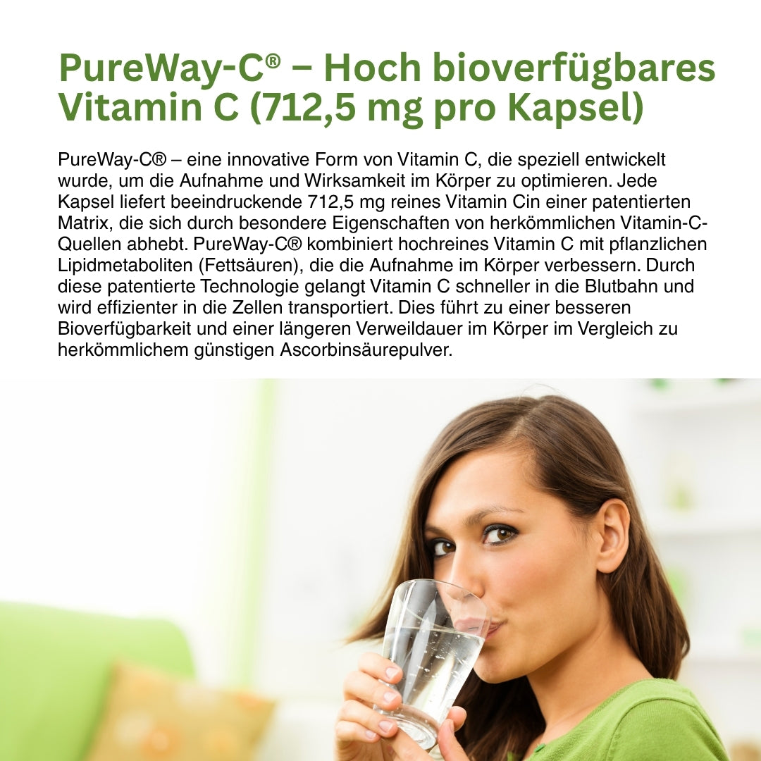 Vitamin C mit 890 Prozent NRV für starke tägliche Versorgung