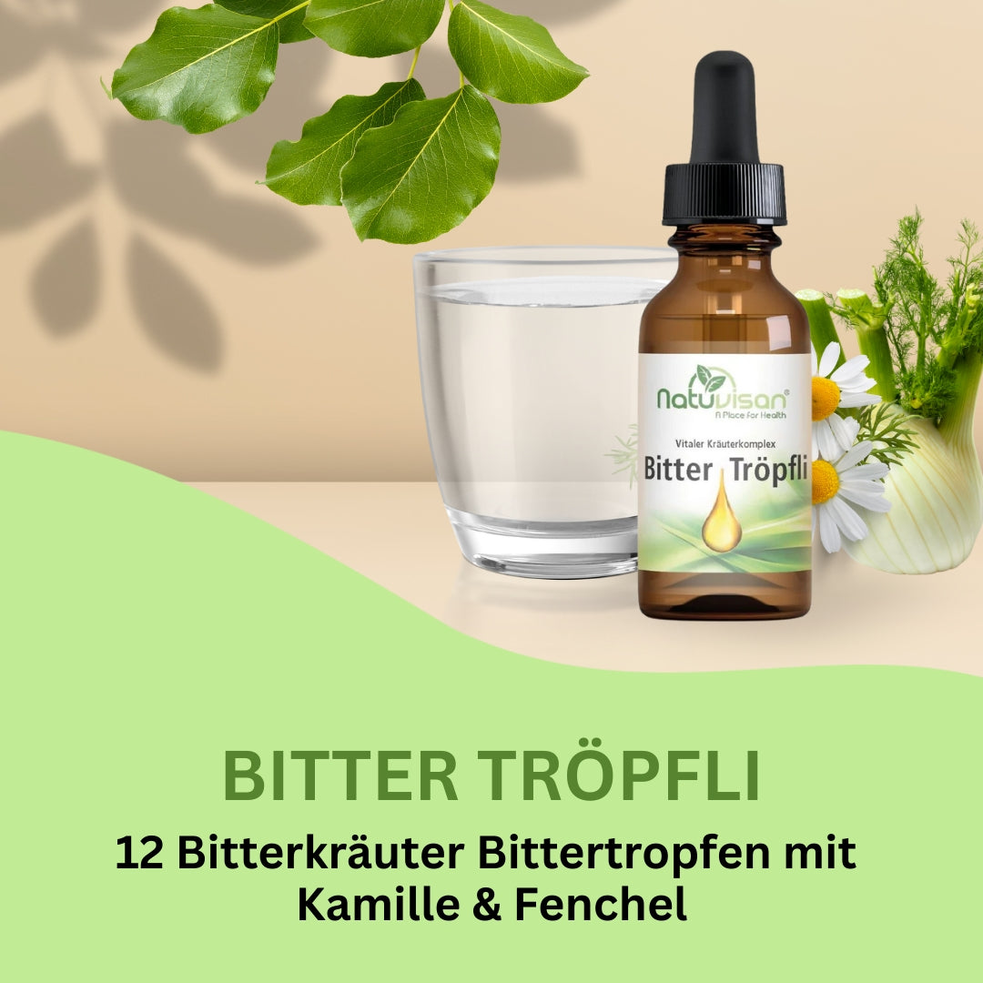 Bitter Tröpfli Inhaltsstoffe Bitterkräuter Mischung Übersicht