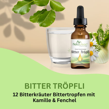 Bitter Tröpfli Inhaltsstoffe Bitterkräuter Mischung Übersicht