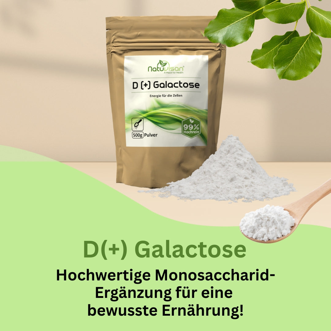 Galactose Pulver in Wasser gelöst