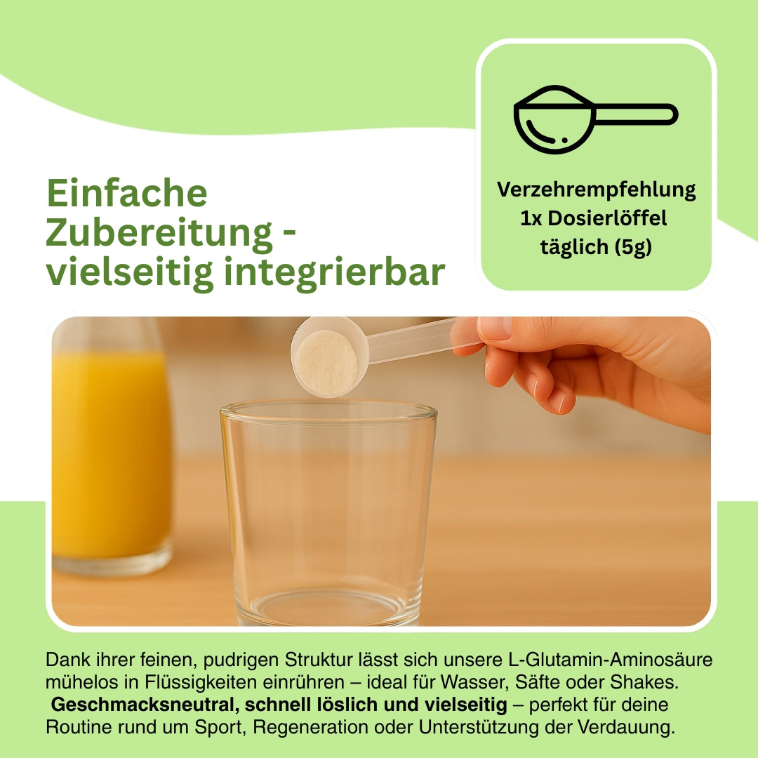 L-Glutamin Pulver neutral und gut löslich