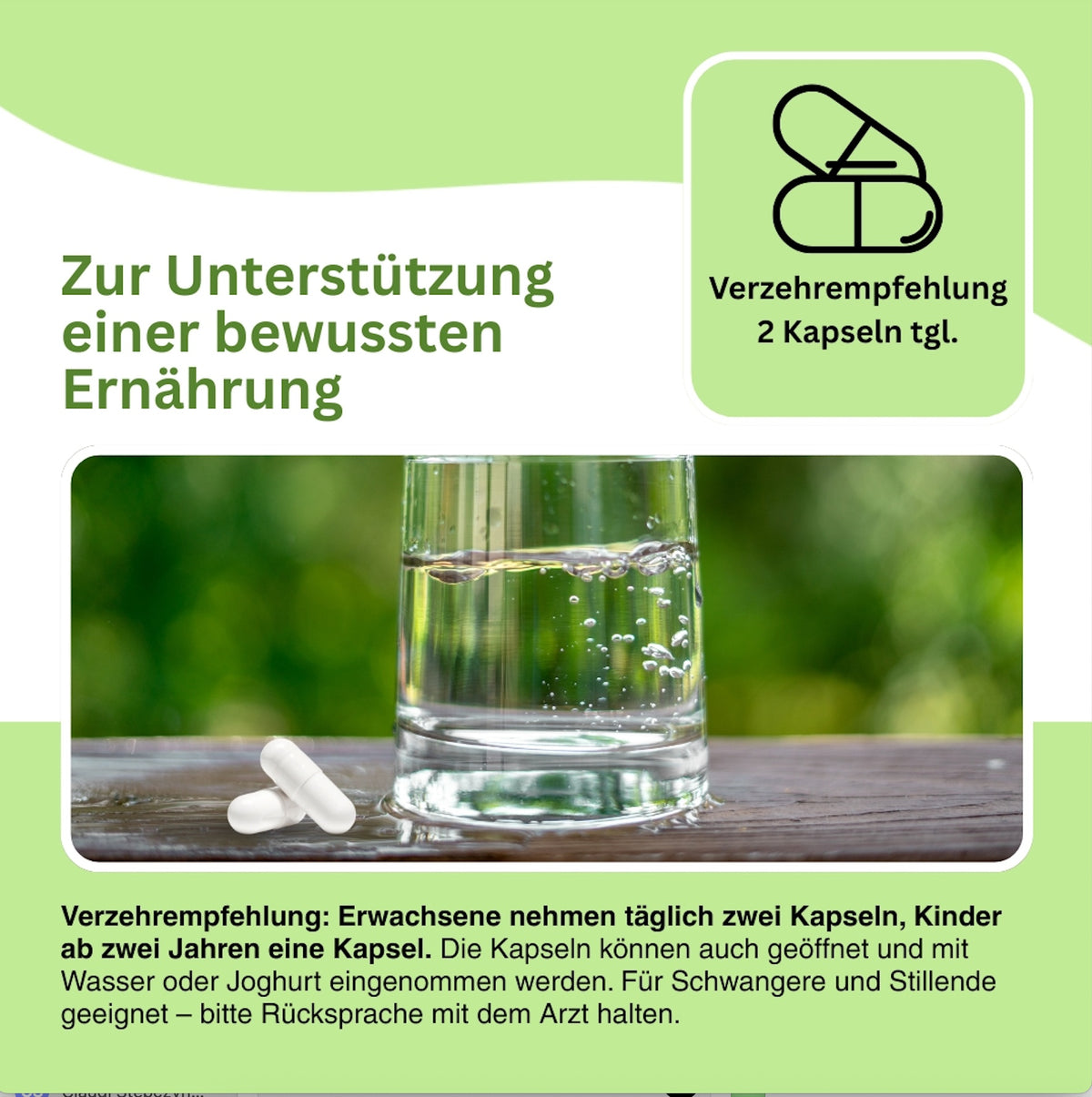 Kapseln für Mikrobiom und Ernährung