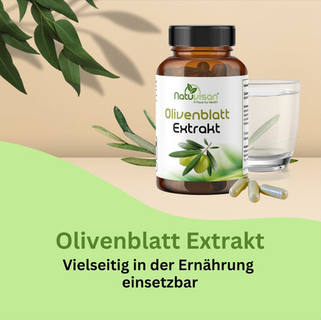 Olivenblatt Extrakt Kapseln aus natürlichen Pflanzenstoffen