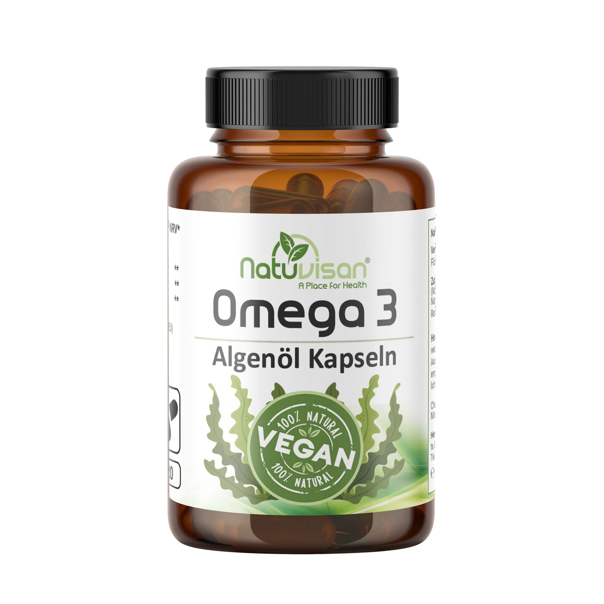 Omega 3 Algenöl vegan mit DHA und EPA für Gehirn und Sehkraft