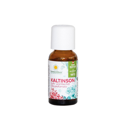SonnenMoor Kaltinson® 20 mlKaltinson® von SonnenMoor ist ein erfrischendes Duftöl und Riechöl. Die darin enthaltenen hochwertigen ätherischen Öle wie Eukalyptusöl, Vanilleöl, Teebaumöl, Fenche