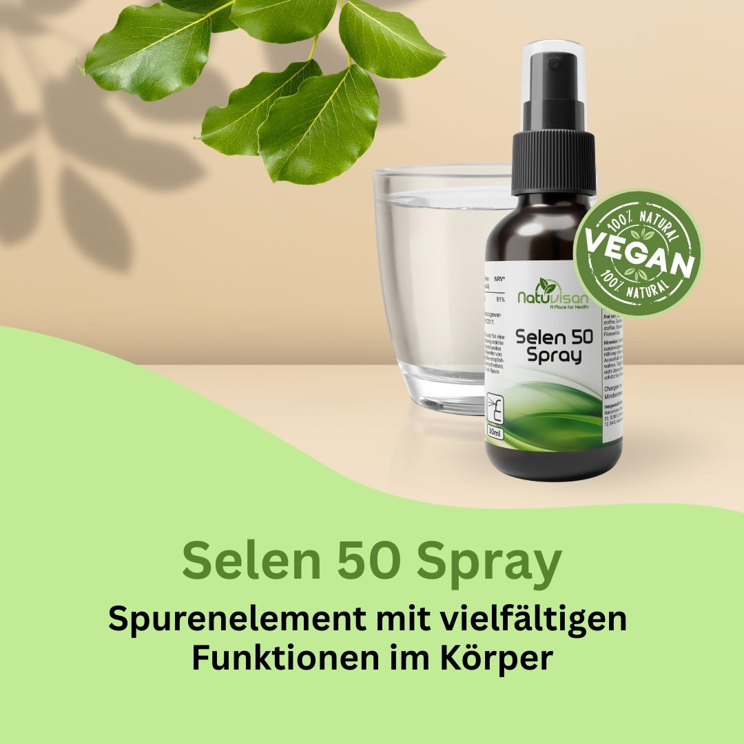 Natuvisan Selen mit 50 µg und 91 Prozent NRV