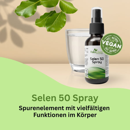 Natuvisan Selen mit 50 µg und 91 Prozent NRV