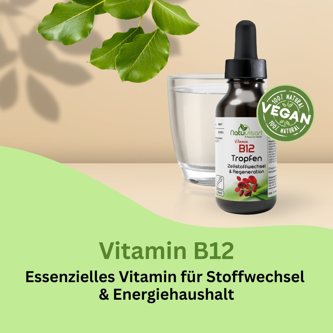 Natuvisan Vitamin B12 zur Unterstützung von Energie und Nervensystem