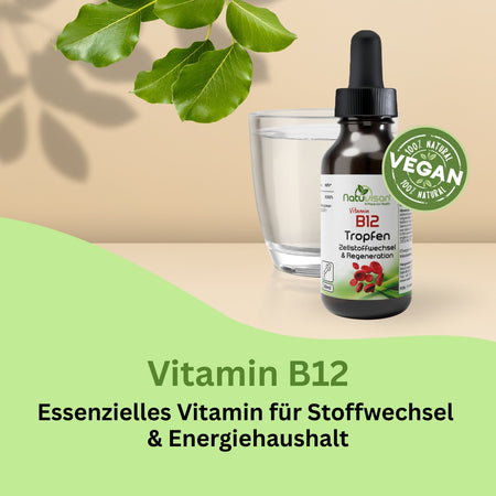Natuvisan Vitamin B12 zur Unterstützung von Energie und Nervensystem